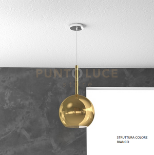 SOSP. BIANCO 1 LUCE MEDIA ORO 1155BI-SM-OR