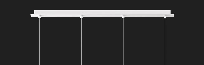 SOSP. BIANCO 4 LUCI RETTANGOLARE VETRI PICCOLI (2 TRASPARENTE+2 AMBRA) 1193BI-S4 RP-TA