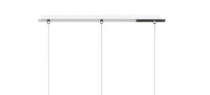 SOSP. CROMO 3 LUCI RETTANGOLARE VETRI (1 X PICCOLO AM + 1 X PICCOLO RU + 1 X GRANDE AM) 1191CR-S3 RMIX-AR