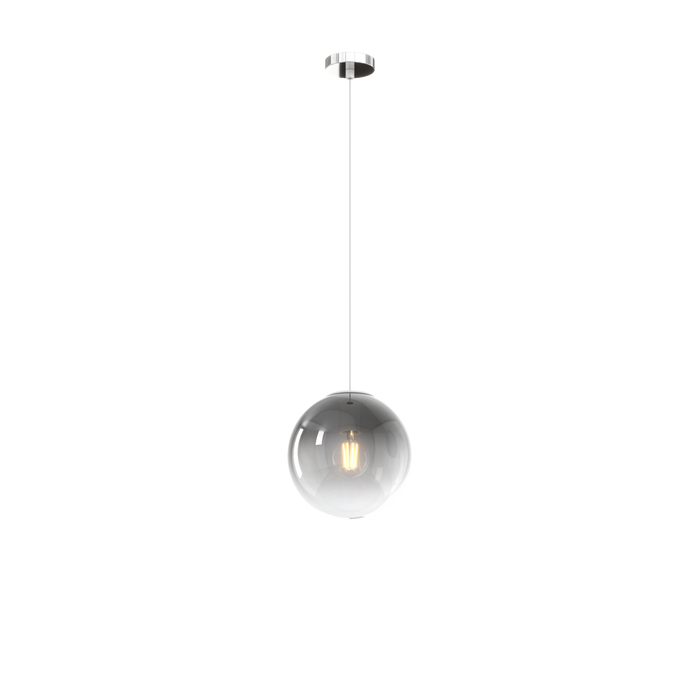 SOSP. CROMO 3 LUCI RETTANGOLARE VETRI PICCOLI (1 BRONZO+2 FUME') 1194CR-S3 RP-FB