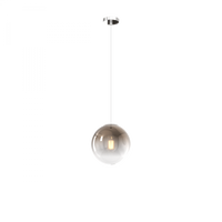 SOSP. CROMO 3 LUCI RETTANGOLARE VETRI PICCOLI (1 BRONZO+2 FUME') 1194CR-S3 RP-FB
