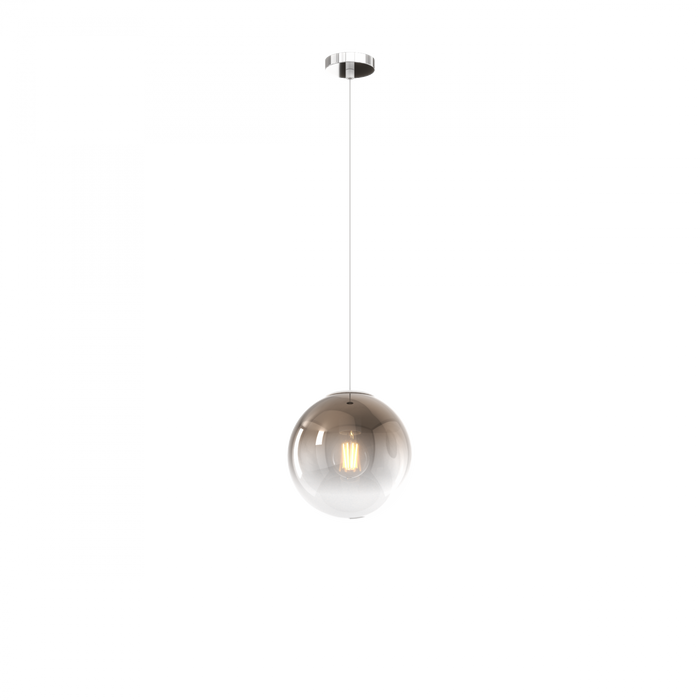 SOSP. CROMO 3 LUCI RETTANGOLARE VETRI PICCOLI (1 BRONZO+2 FUME') 1194CR-S3 RP-FB