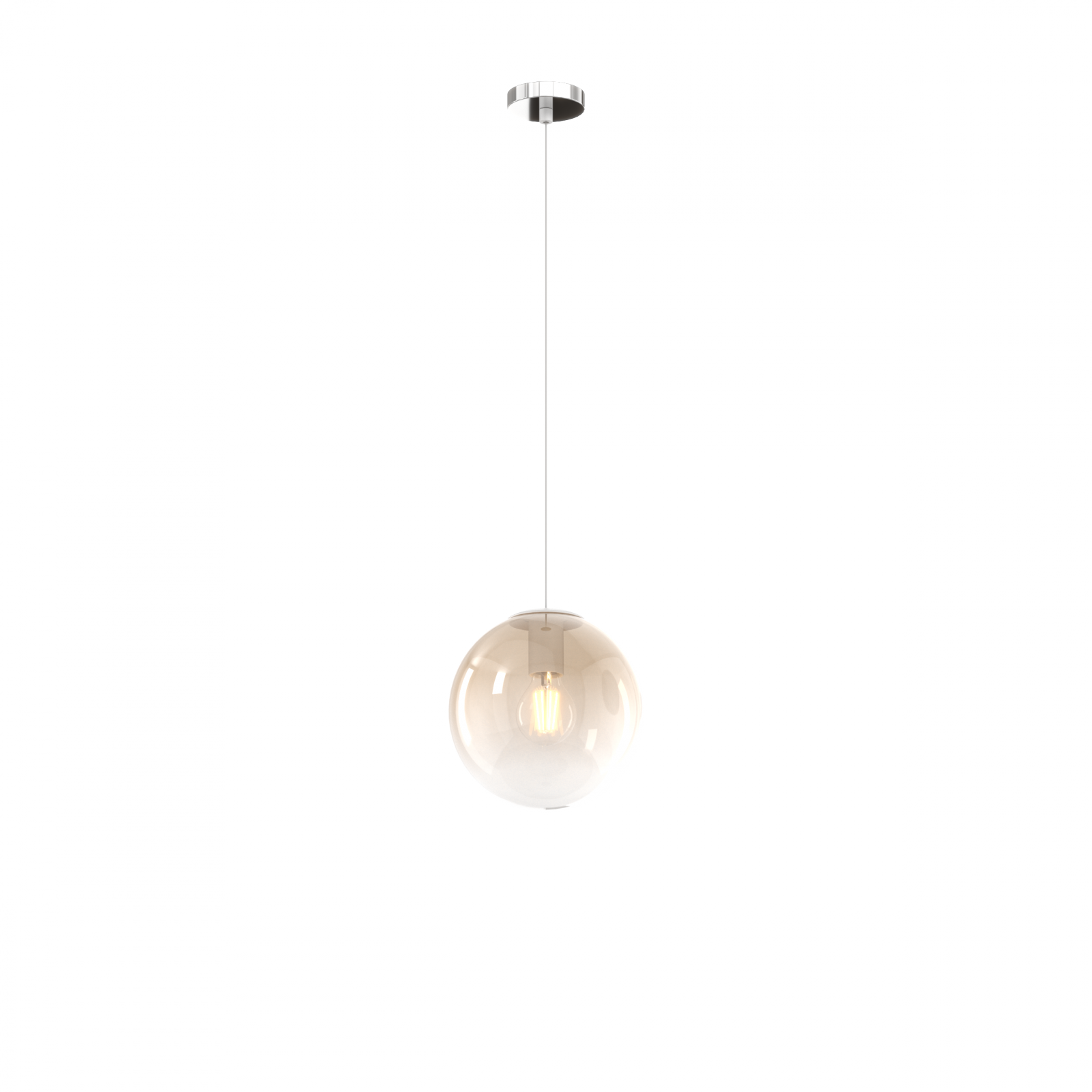 SOSP. CROMO 3 LUCI RETTANGOLARE VETRI PICCOLI (2 AMBRA+1 BRONZO) 1194CR-S3 RP-AB