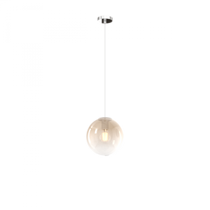 SOSP. CROMO 3 LUCI RETTANGOLARE VETRI PICCOLI (2 AMBRA+1 BRONZO) 1194CR-S3 RP-AB