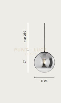 SOSPENSIONE BALU 3-RAME 1 LUCE ATTACCO E27 D.25CM L.27CM
