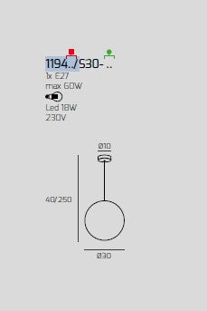 SOSPENSIONE BIANCO 1 LUCE VETRO GRANDE AMBRA 1194BI-S30-AM