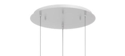 SOSPENSIONE BIANCO 3 LUCI TONDA VETRI AM + VE + BL 1181BI-S3 T-MC