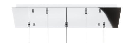 SOSPENSIONE BIANCO 5 LUCI RETTANGOLARE VETRI (3 X PICCOLO AM + 2 X PICCOLO RU) 1191BI-S5 RP-AR