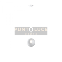 SOSPENSIONE CROMO 1 LUCE VETRO BIANCO FOG 1184CR-S1-BF