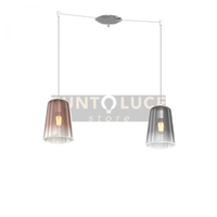 SOSPENSIONE CROMO SPOSTABILE 2 LUCI (1 RA + 1 CR) 1164CR-S2 S-RC