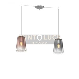 SOSPENSIONE CROMO SPOSTABILE 2 LUCI (1 RA + 1 CR) 1164CR-S2 S-RC