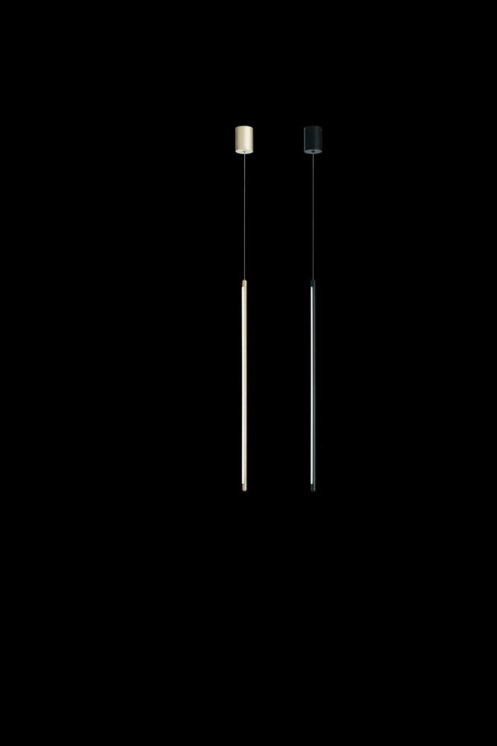 SOSPENSIONE GENIUS A LED 3000k 20lm  12w SINGOLA VERTICALE ORO DIMMERABILE