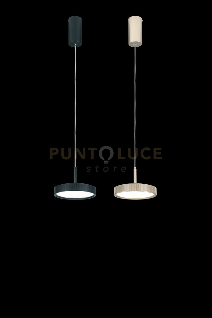 SOSPENSIONE SINGOLA NINA NERO 3000K 1410LM 20W D.19CM VETRI ACQUISTABILI SEPARATAMENTE