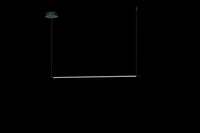 SOSPENSIONE GENIUS ORIZZONTALE  NERO LED 3000K 1030LM 20W DIMMERABILE L.120CM