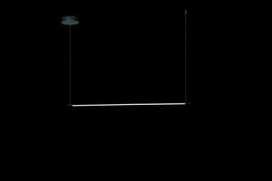 SOSPENSIONE GENIUS ORIZZONTALE  NERO LED 3000K 1030LM 20W DIMMERABILE L.120CM
