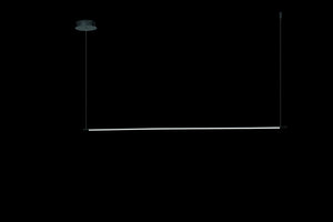 SOSPENSIONE GENIUS ORIZZONTALE  NERO LED 3000K 1380LM 28W DIMMERABILE L.160CM