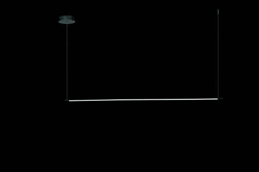 SOSPENSIONE GENIUS ORIZZONTALE  NERO LED 3000K 1380LM 28W DIMMERABILE L.160CM