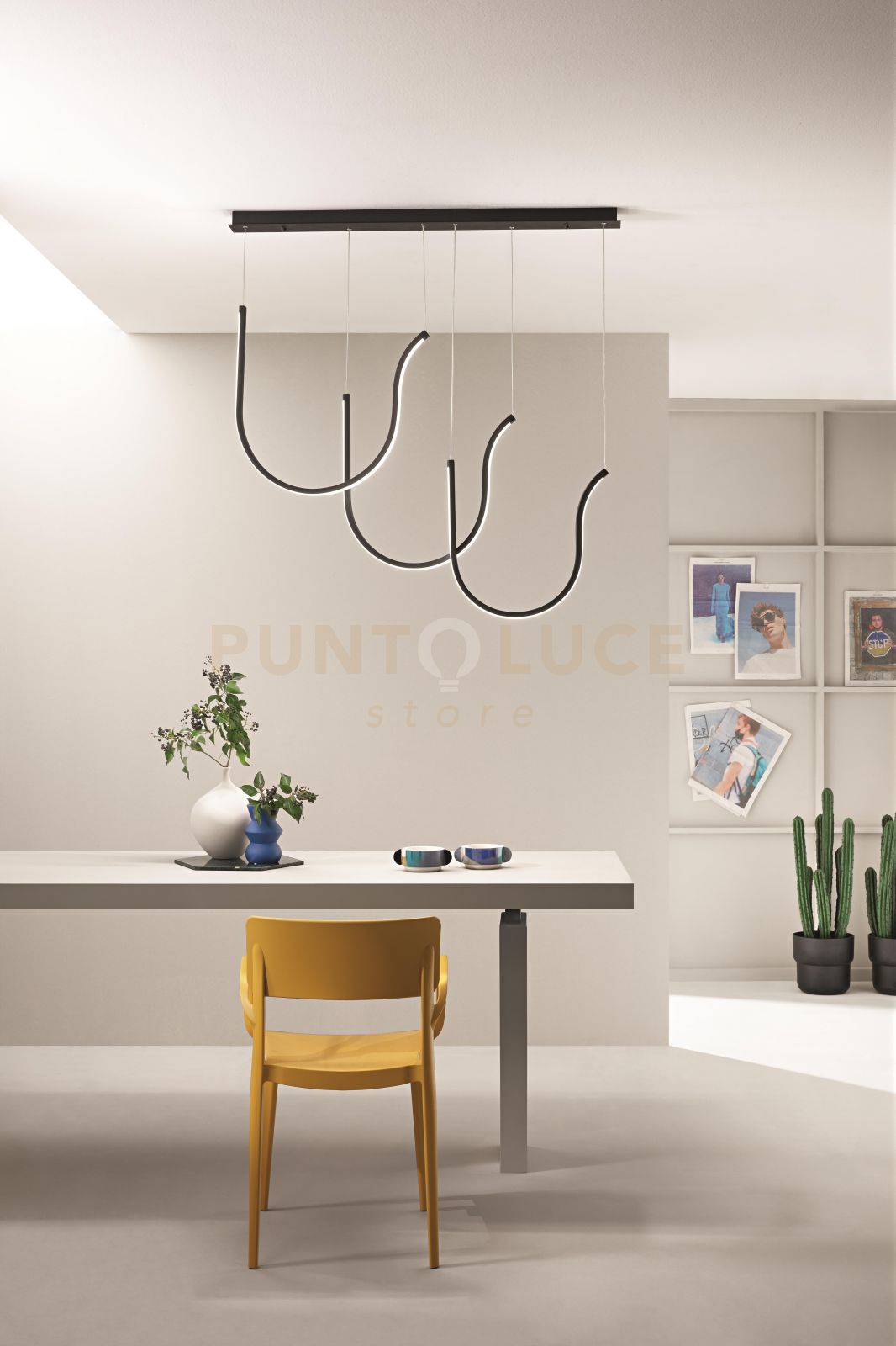 SOSPENSIONE LINERE A TRE ELEMENTI ARQUA SO.ARQUA-3R-NERO NERO