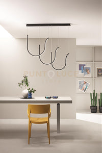 SOSPENSIONE LINERE A TRE ELEMENTI ARQUA SO.ARQUA-3R-NERO NERO
