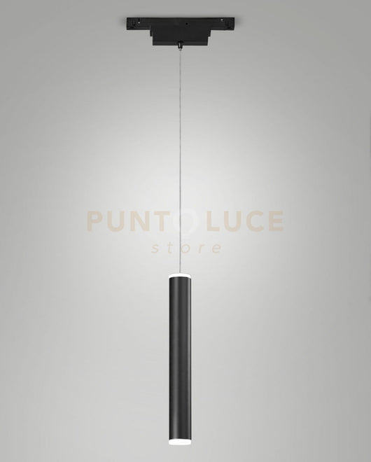 SOSPENSIONE NERA CILINDRICA PER SERIE ERMES LED 3000K 720LM 7,5W DIMMERABILE DALI