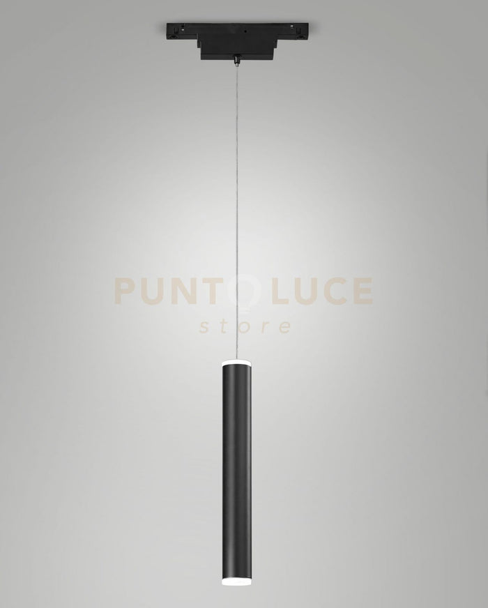 SOSPENSIONE NERA CILINDRICA PER SERIE ERMES LED 3000K 720LM 7,5W DIMMERABILE DALI