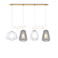 SOSPENSIONE OTTONE SAT. 4 LUCI RETTANGOLARE (ALPHA TR) (BETA TR) (GAMMA 2X FU) 1176OS-S4 R ABG-TF