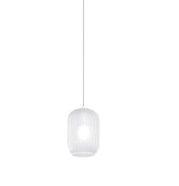 SOSPENSIONE OTTONE SAT. 8 LUCI TONDA VETRI BIANCO FOG 1181OS-S8 T-BF