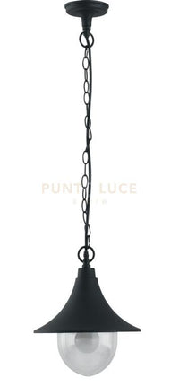 SOSPENSIONE PAVIA NEROA 1 LUCE ATTACCO E27 IP44 26X98CM IN ALLUMINIO