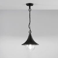 SOSPENSIONE PAVIA NEROA 1 LUCE ATTACCO E27 IP44 26X98CM IN ALLUMINIO