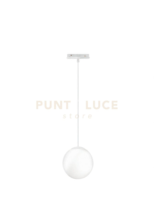 SOSPENSIONE PER BINARIO MAGNETICO E SFERA D.15CM BIANCO LED 3000K 624LM 8W