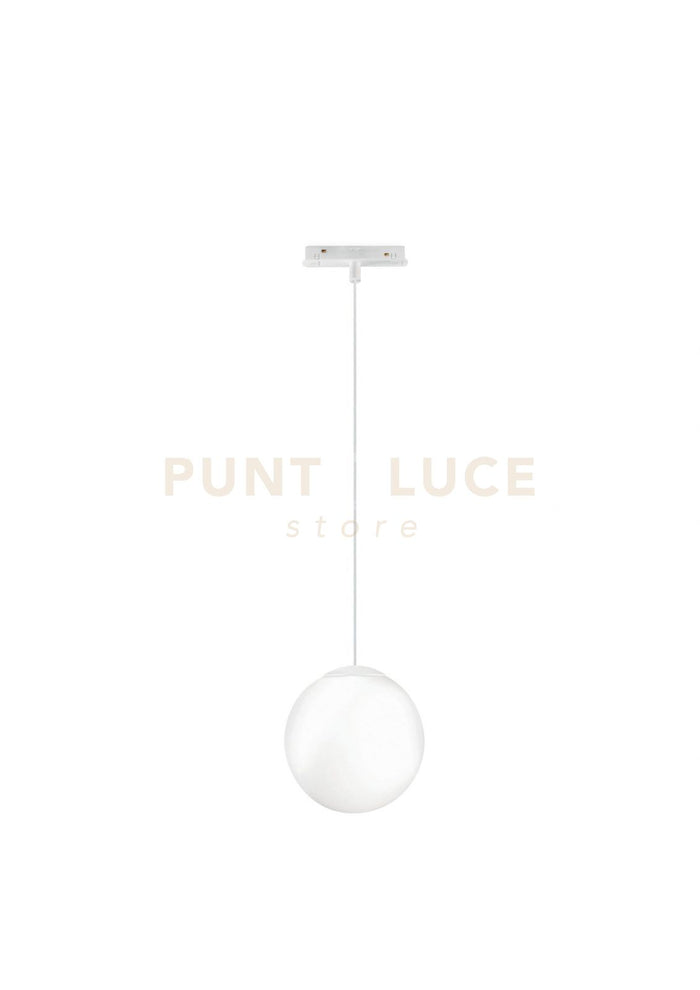 SOSPENSIONE PER BINARIO MAGNETICO E SFERA D.15CM BIANCO LED 3000K 624LM 8W