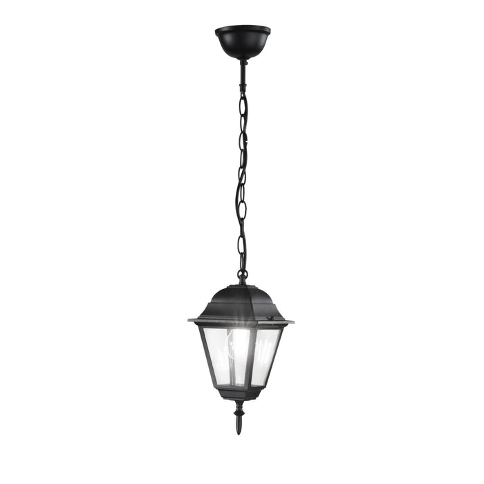 SOSPENSIONE ROMA NERA 1 LUCE ATTACCO E27 IP44 14,6X14,6X97CM