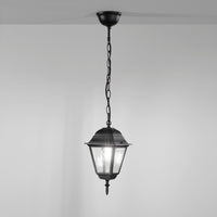 SOSPENSIONE ROMA NERA 1 LUCE ATTACCO E27 IP44 14,6X14,6X97CM