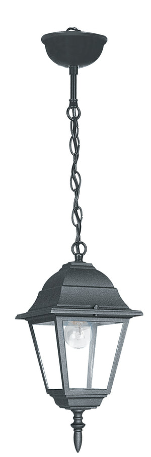 SOSPENSIONE ROMA NERA 1 LUCE ATTACCO E27 IP44 14,6X14,6X97CM