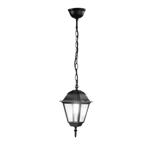 SOSPENSIONE ROMA NERA 1 LUCE ATTACCO E27 IP44 14,6X14,6X97CM
