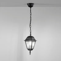 SOSPENSIONE ROMA NERA 1 LUCE ATTACCO E27 IP44 14,6X14,6X97CM