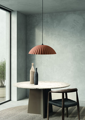 SOSPENSIONE RUSTIC EFFETTO CEMENTO COLORE RUGGINE 1 LUCE ATTACCO E27