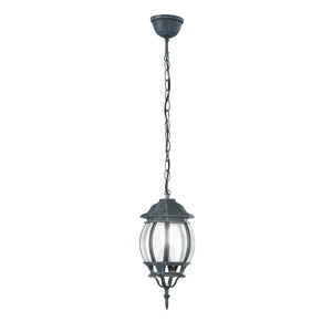 SOSPENSIONE SANTIAGO NERA E VERDE 1 LUCE ATTACCO E27 IP44 15,5X107,5CM