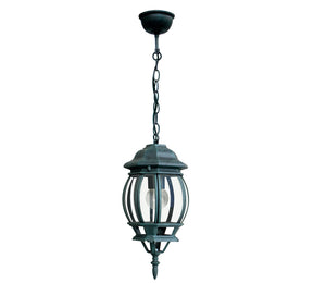 SOSPENSIONE SANTIAGO NERA E VERDE 1 LUCE ATTACCO E27 IP44 15,5X107,5CM