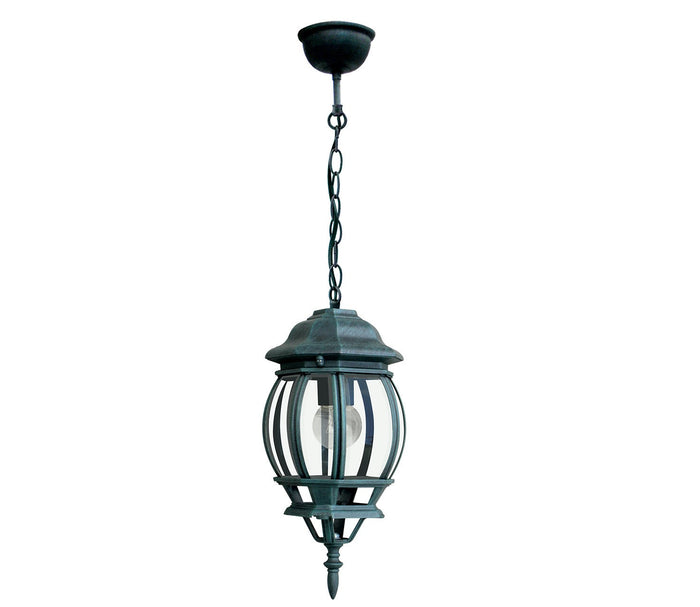 SOSPENSIONE SANTIAGO NERA E VERDE 1 LUCE ATTACCO E27 IP44 15,5X107,5CM