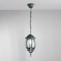 SOSPENSIONE SANTIAGO NERA E VERDE 1 LUCE ATTACCO E27 IP44 15,5X107,5CM