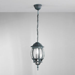 SOSPENSIONE SANTIAGO NERA E VERDE 1 LUCE ATTACCO E27 IP44 15,5X107,5CM