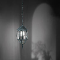 SOSPENSIONE SANTIAGO NERA E VERDE 1 LUCE ATTACCO E27 IP44 15,5X107,5CM