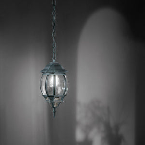 SOSPENSIONE SANTIAGO NERA E VERDE 1 LUCE ATTACCO E27 IP44 15,5X107,5CM