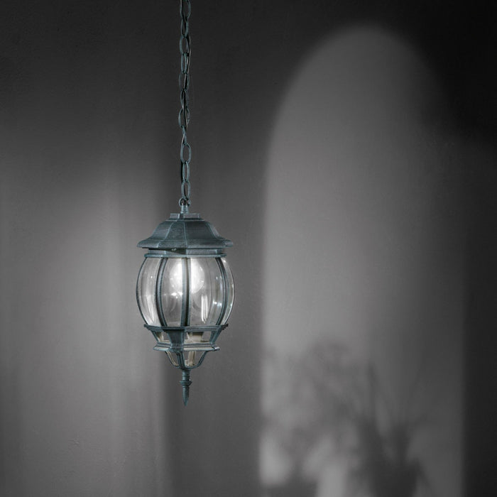 SOSPENSIONE SANTIAGO NERA E VERDE 1 LUCE ATTACCO E27 IP44 15,5X107,5CM