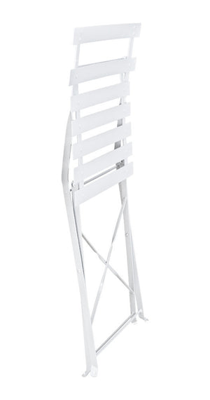 Sedia pieghevole da giardino in metallo, sedia richiudibile mod. Amalfi (2 pz.) Colore: Bianco SP08AM