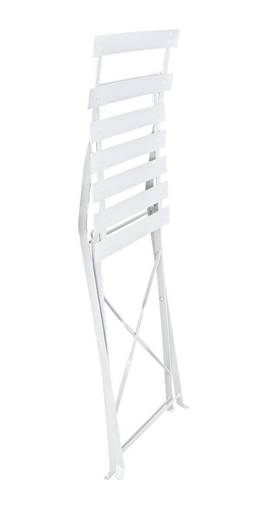 Sedia pieghevole da giardino in metallo, sedia richiudibile mod. Amalfi (2 pz.) Colore: Bianco SP08AM