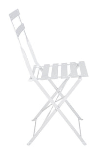 Sedia pieghevole da giardino in metallo, sedia richiudibile mod. Amalfi (2 pz.) Colore: Bianco SP08AM