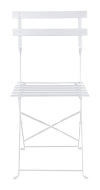Sedia pieghevole da giardino in metallo, sedia richiudibile mod. Amalfi (2 pz.) Colore: Bianco SP08AM