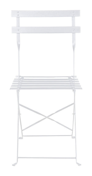 Sedia pieghevole da giardino in metallo, sedia richiudibile mod. Amalfi (2 pz.) Colore: Bianco SP08AM
